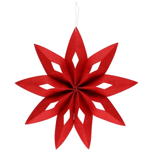 Gwiazda świąteczna z filcu, czerwona, Ø 50 cm