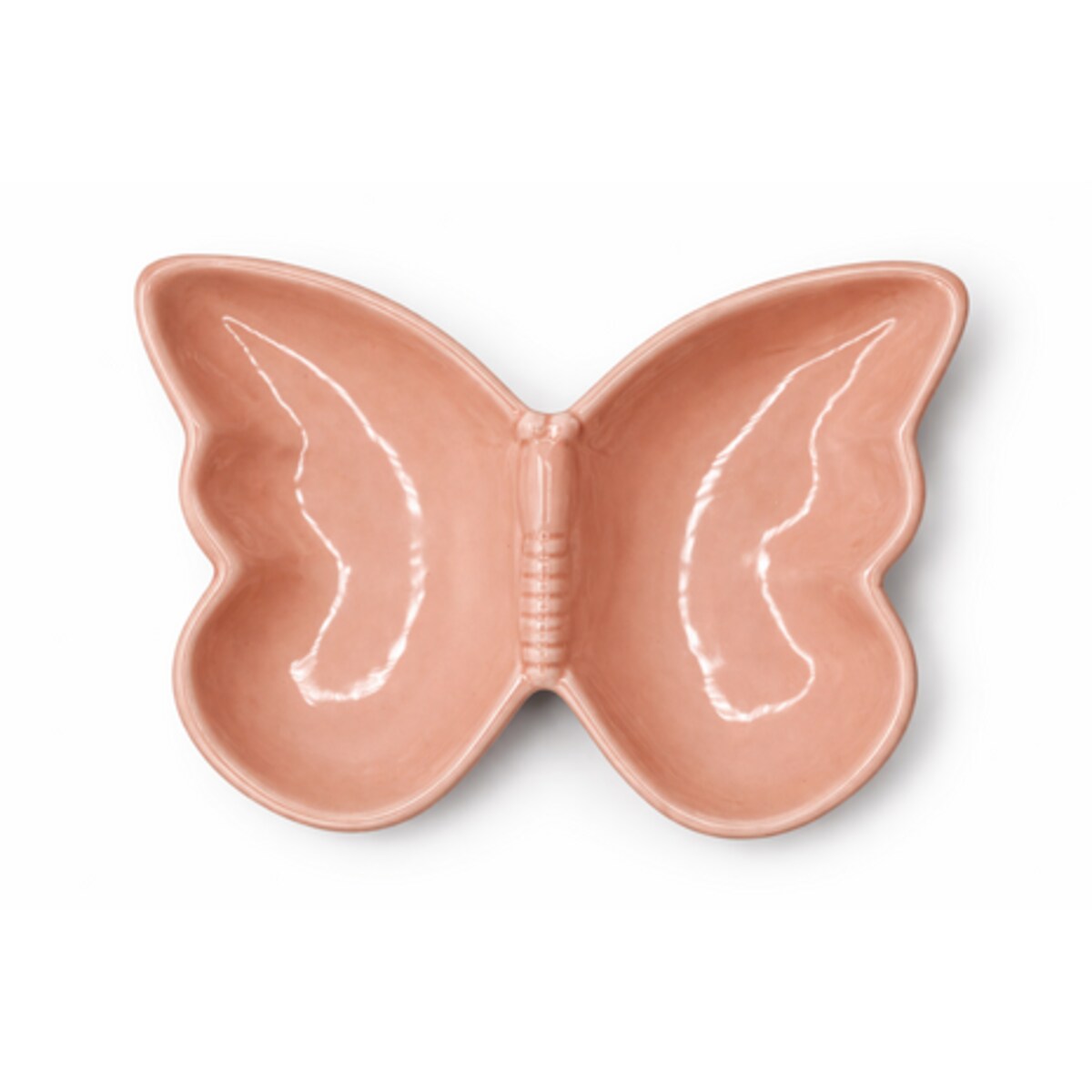 Miseczka-talerz ceramiczny motyl 20,7x15,6x2,9 cm PAVEJO różowy