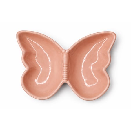 Miseczka-talerz ceramiczny motyl 20,7x15,6x2,9 cm PAVEJO różowy