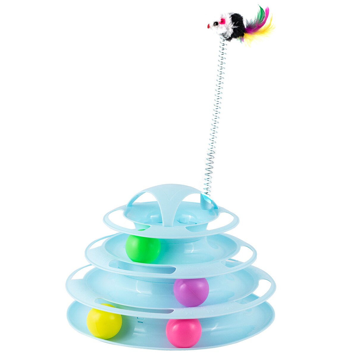 Zabawka Dla Kota Interaktywna Wieża Z Piłeczkami