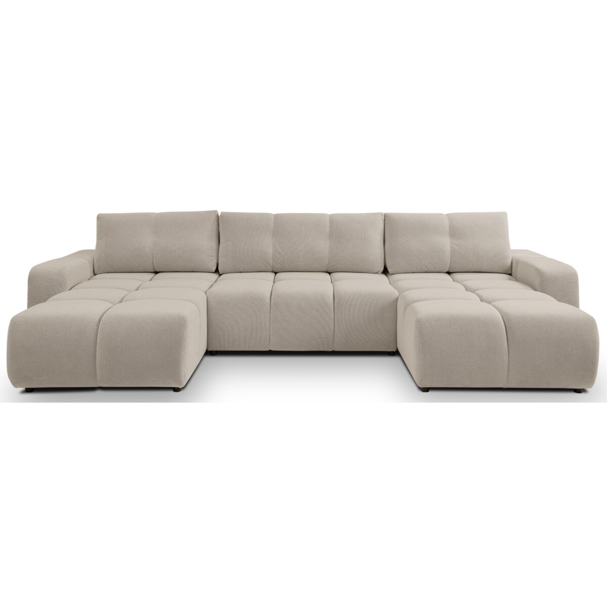 Nowoczesny Narożnik U SOHI z funkcją spania, Curio 11 - Ciemny beż