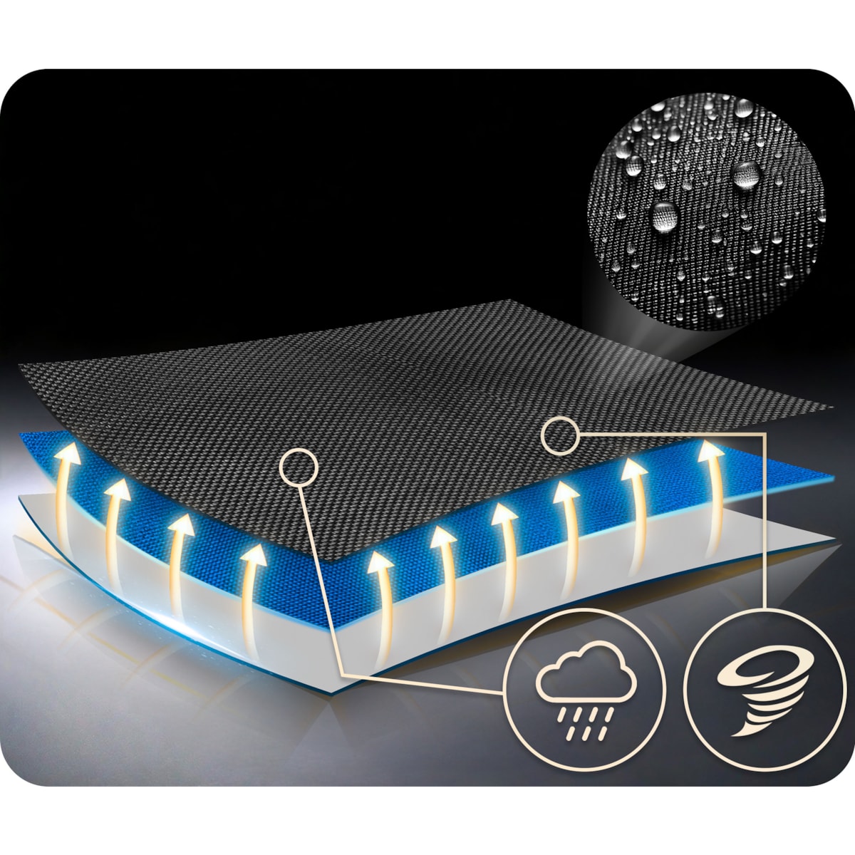 Huśtawka ogrodowa Neo-Sport bocianie gniazdo fotel wiszący 110x70 cm czarno-niebieska