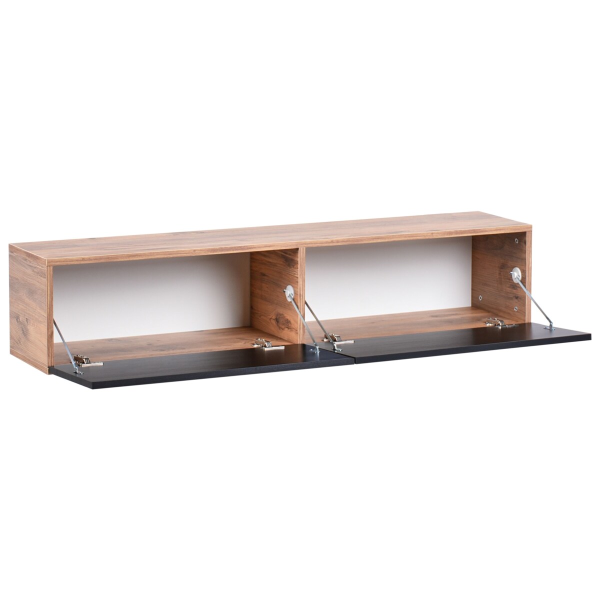 Wisząca szafka RTV GLADSTONE Brązowy/ czarny