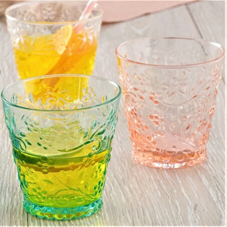 VILLA ITALIA Szklanka wysoka różowa 320 ml MURIEL