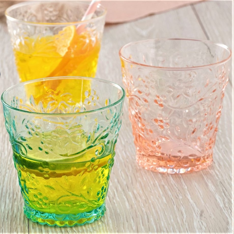 VILLA ITALIA Szklanka wysoka różowa 320 ml MURIEL