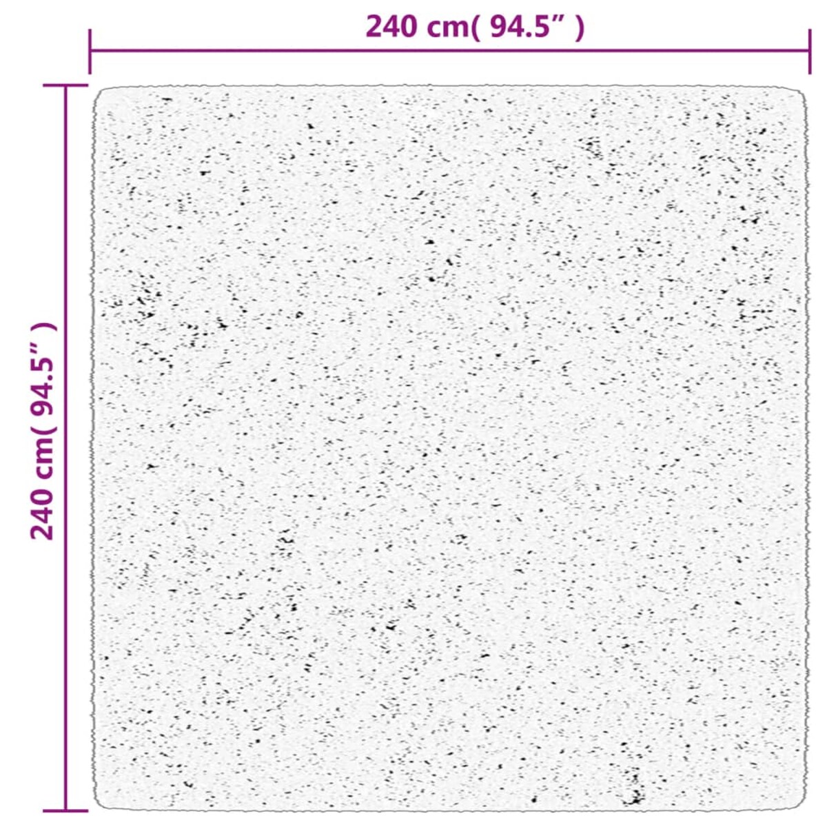 vidaXL Dywan OVIEDO z krótkim włosiem, beżowy, 240x240 cm