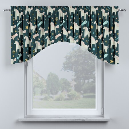 Lambrekin łuk 250x75 niebieski