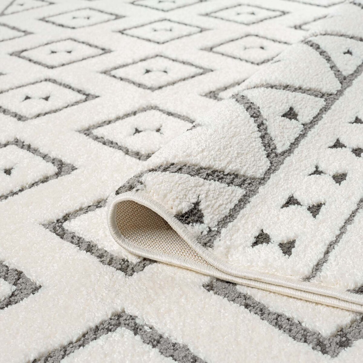 Dywan nowoczesny boho Lounia 99990 Szary Krem 200x290