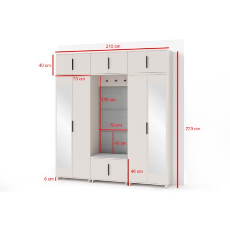 Przedpokój Napoli 2 Trinity 07 w kolorze beżowym