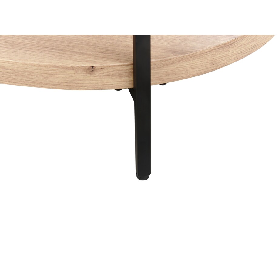 Stolik kawowy z półką jasne drewno BALINGER