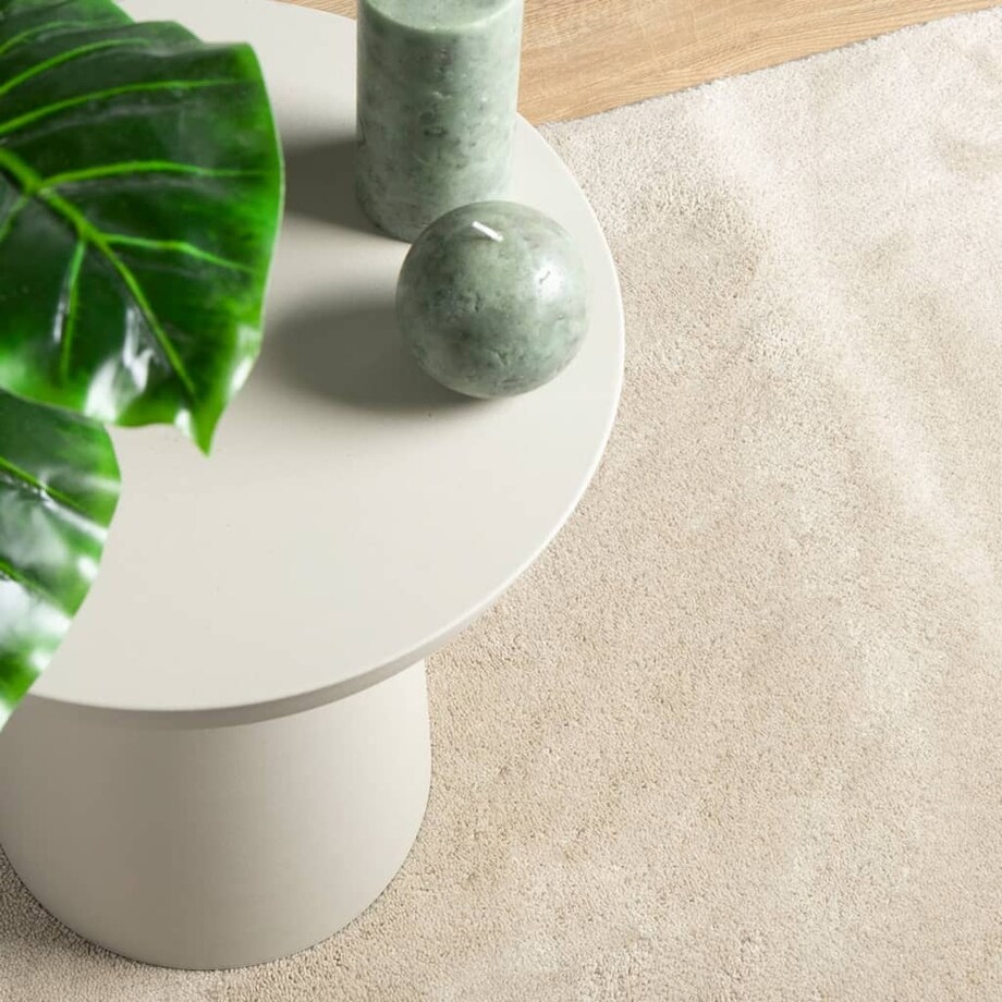 vidaXL Dywan OVIEDO z krótkim włosiem, beżowy, 240x240 cm