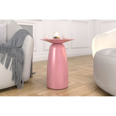 Stolik drewniany różne kolory Baobab 44, kolor pudrowy róż