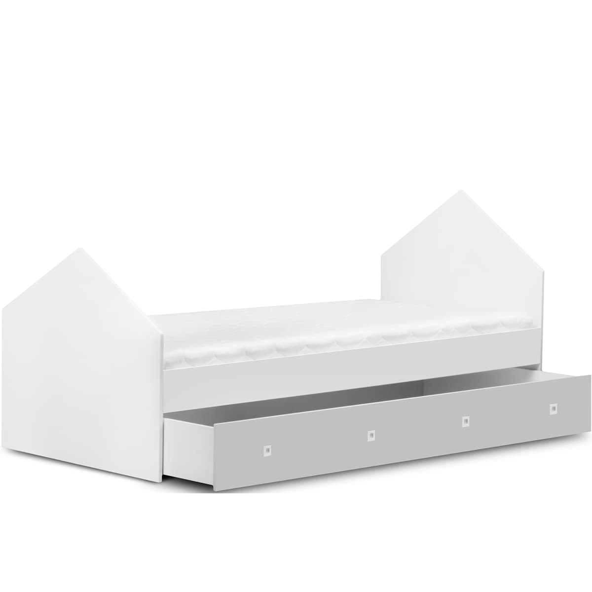 KONSIMO MIRUM Zestaw mebli w kształcie domku dla dzieci w kolorze szarym składający się z 6 elementów