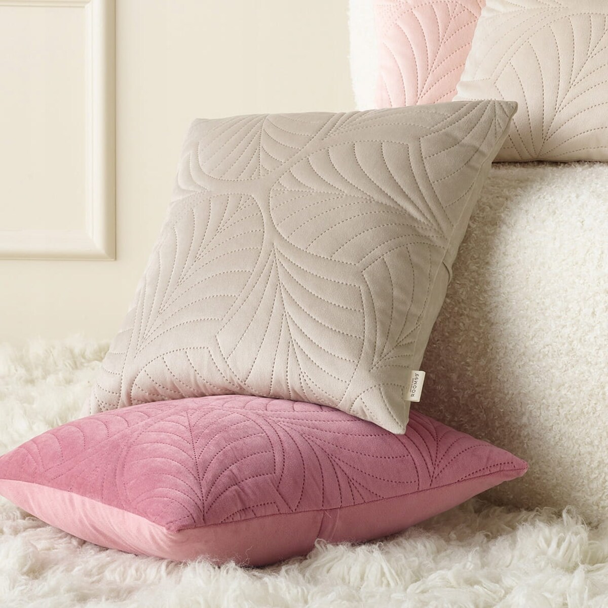 Poszewka Dekoracyjna Ozdobna Velur 45 x 45 Welurowa Feel Szara na Sofę Kanapę