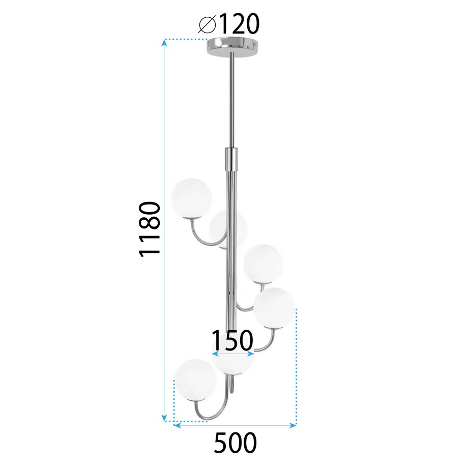 Lampa sufitowa wisząca złota 6xG9 APP1585-6CP Gold