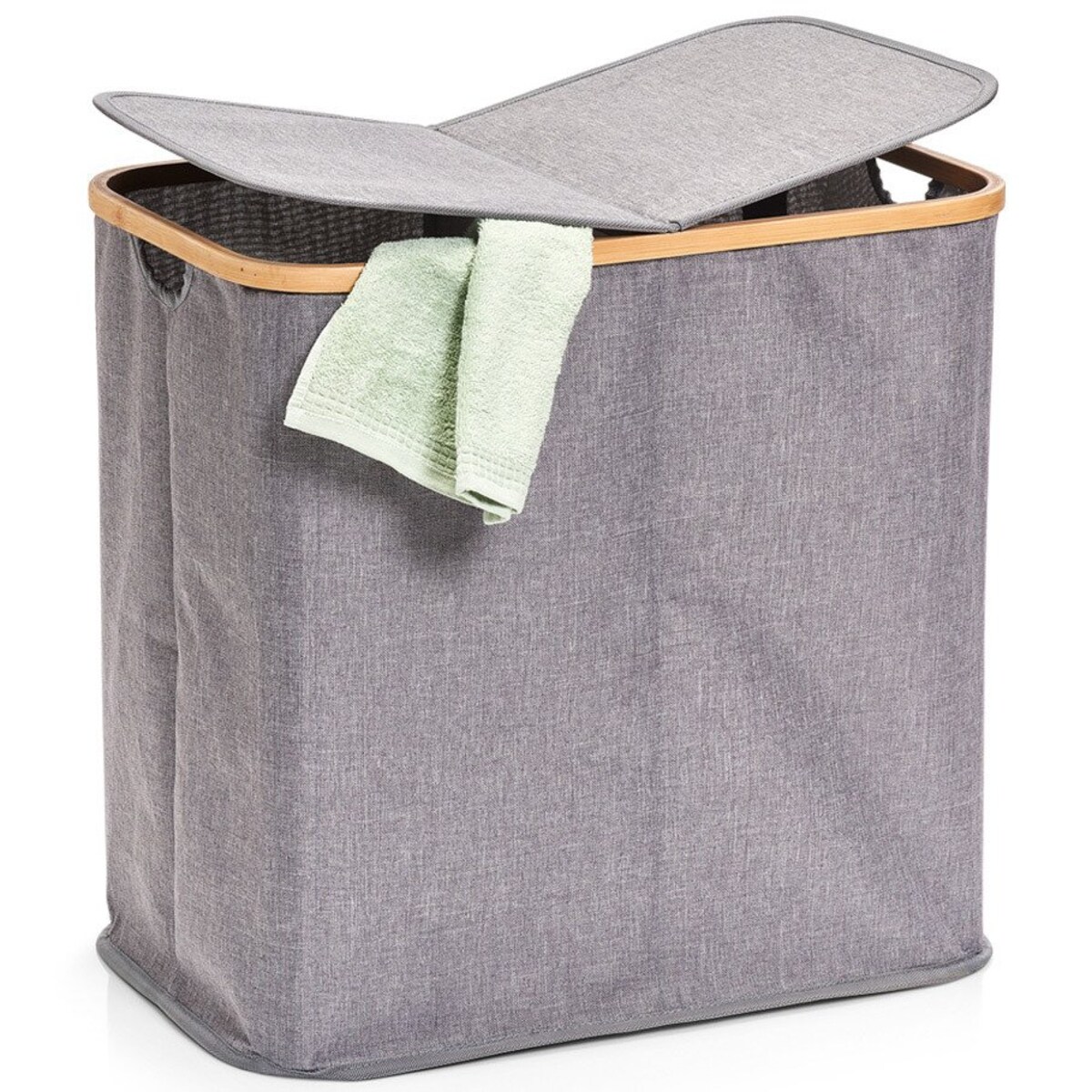 Kosz na pranie z płótna, duży pojemnik na bieliznę, funkcjonalne pudełko na ubrania.