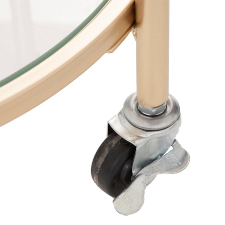 Barek mobilny THALIA GOLD, stolik na kółkach, 75 cm