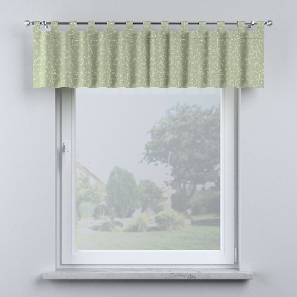 Lambrekin na szelkach 260x40 zielony