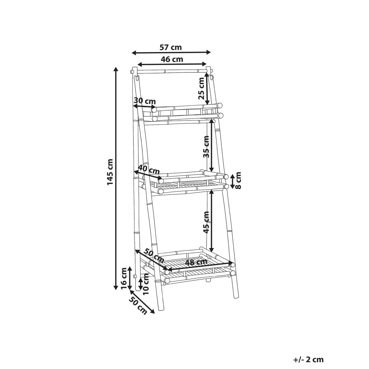 Regał EPUYEN Drewno bambusowe Naturalny