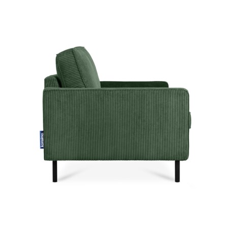 KONSIMO INVIA Sofa w stylu loft sztruks 2 osobowa w kolorze zielonym