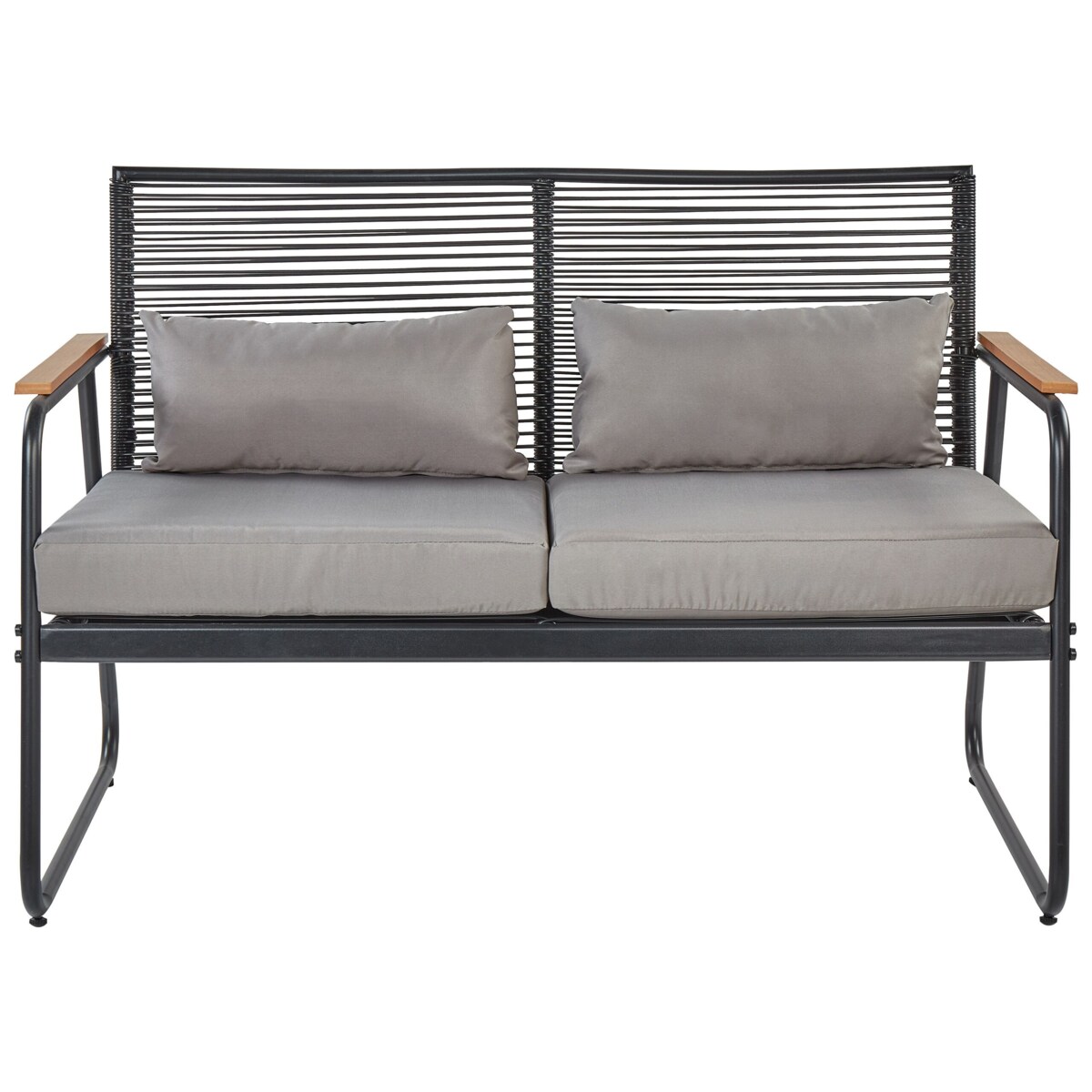 Zestaw ogrodowy ze stolikiem dla 4 osób POMONTE Metal Czarny