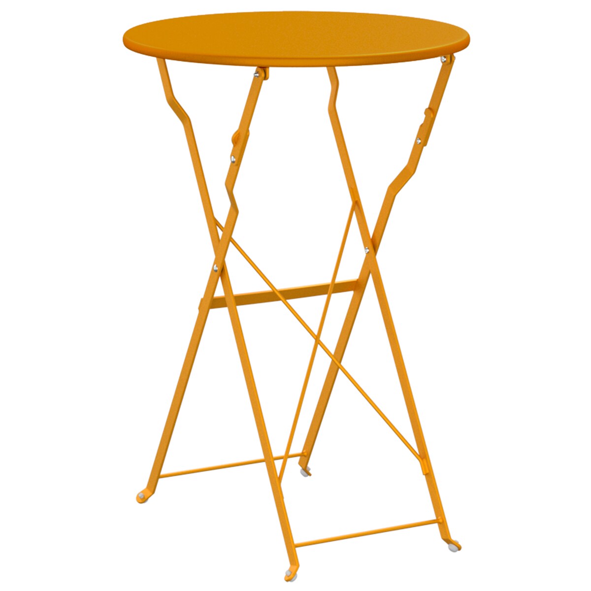 vidaXL Stolik bistro Musztardowy Ø50x71 cm Stal malowana proszkowo