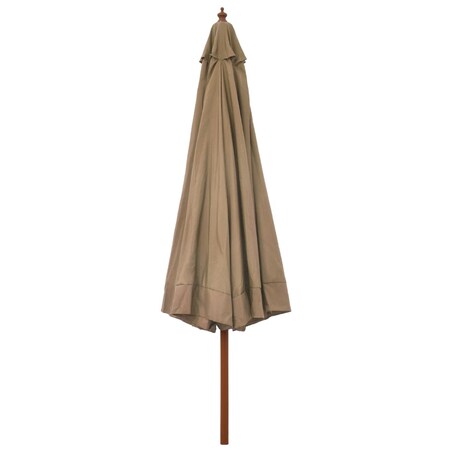 vidaXL Parasol ogrodowy na drewnianym słupku, 330 cm, taupe