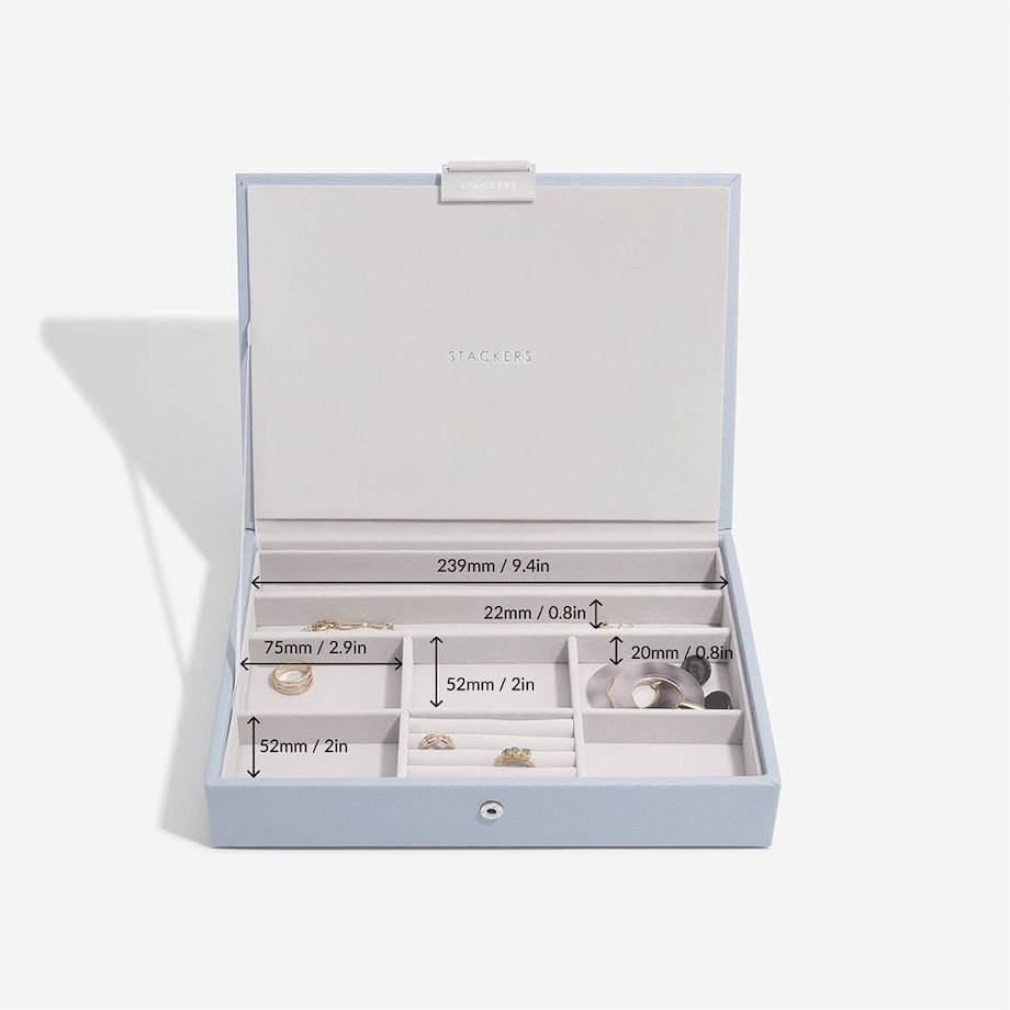 Szkatułka na biżuterię Stackers classic lawendowa z pokrywką