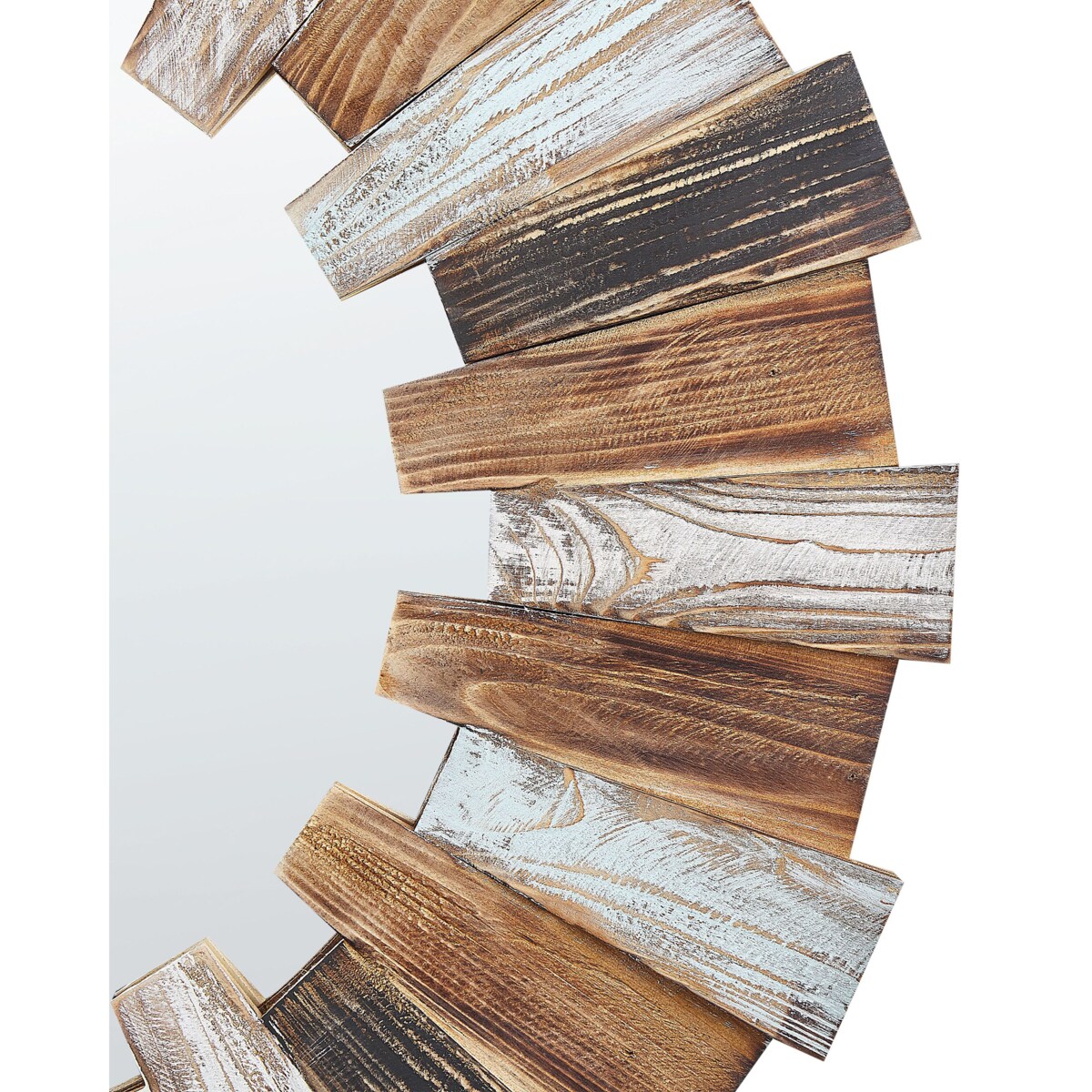 Okrągłe lustro ścienne słońce ø 66 cm jasne drewno ECATEPEC