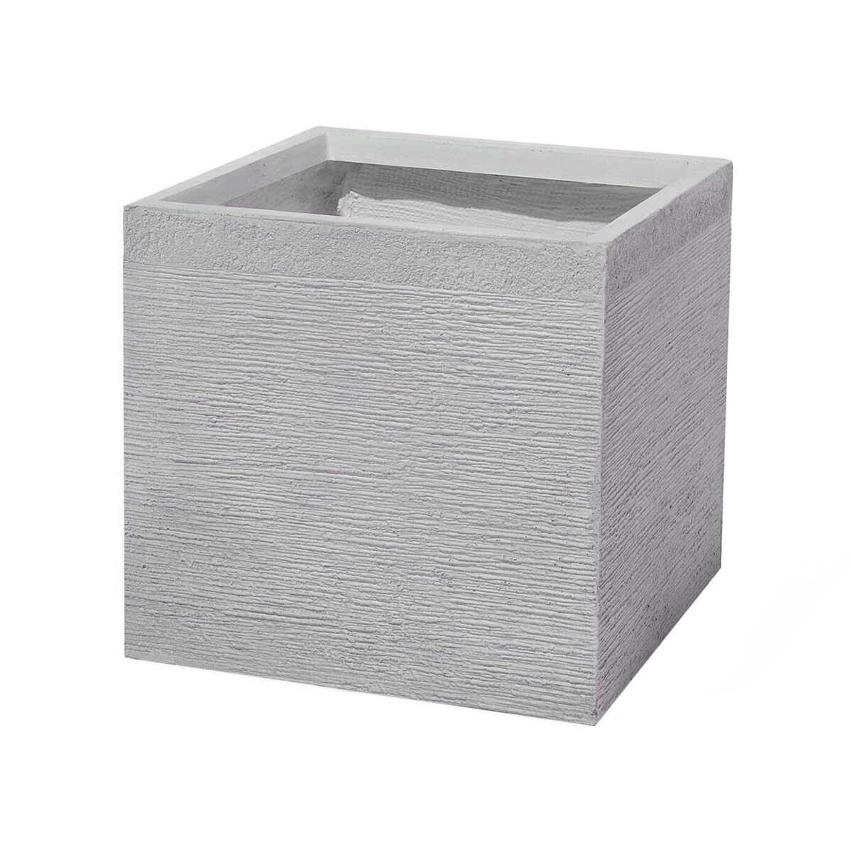 Doniczka kwadratowa 40 x 40 x 38 cm biała PAROS