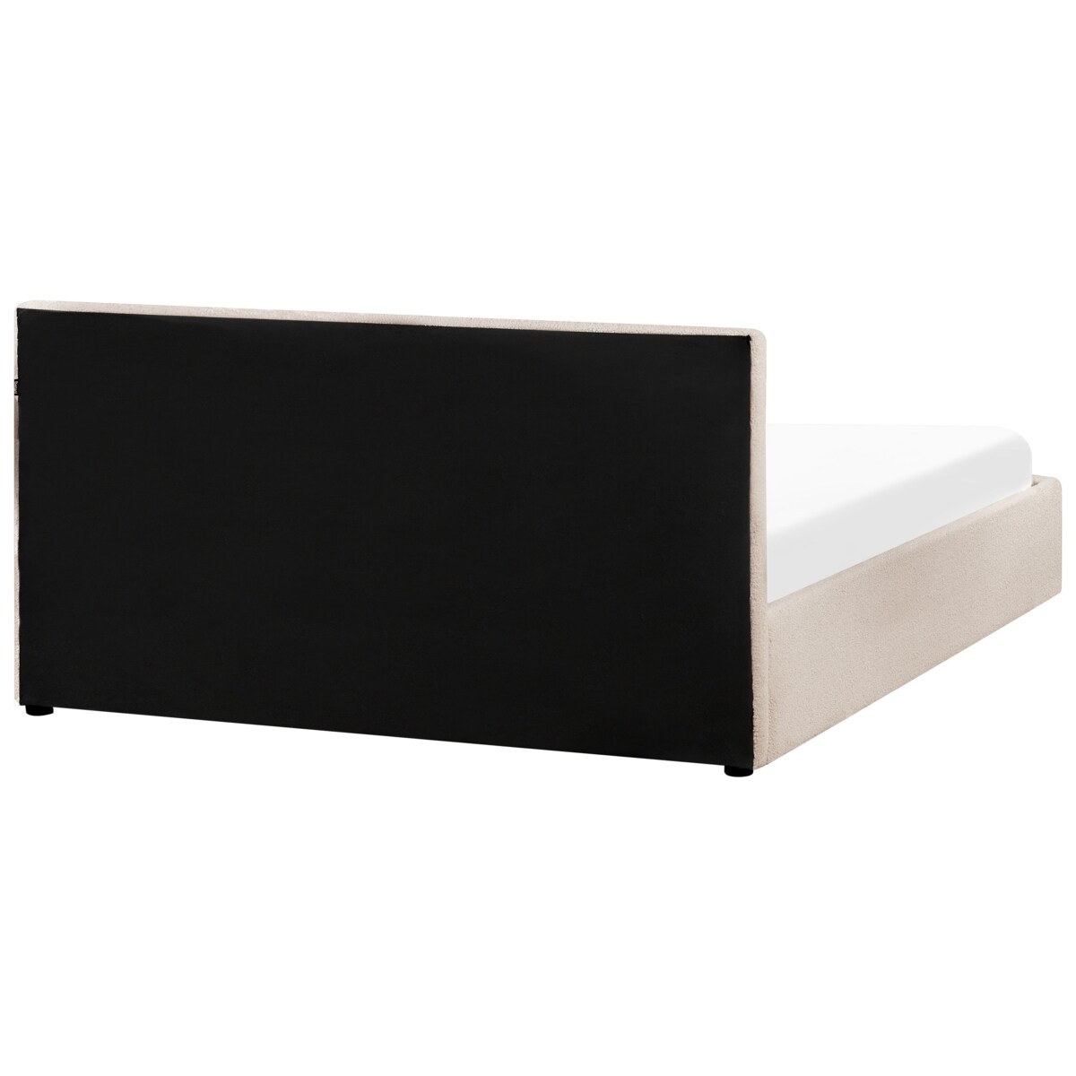 Łóżko z pojemnikiem MONTLAUR 160 x 200 cm Boucle Beżowy