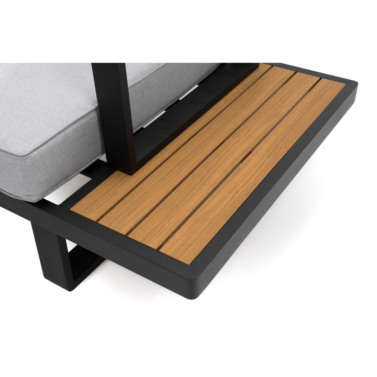 Meble ogrodowe duży narożnik nowoczesny aluminium ATOL grafitowo-szary