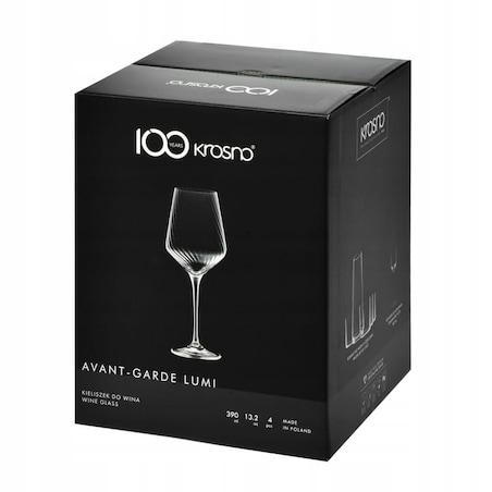 Zestaw Kieliszków do Wina Wody Krosno Avant-Garde Lumi 4 sztuki ze Wzorem
