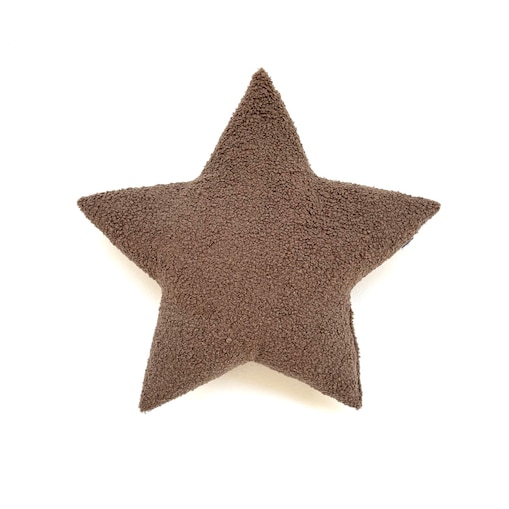 Poduszka Gwiazda boucle brązowa