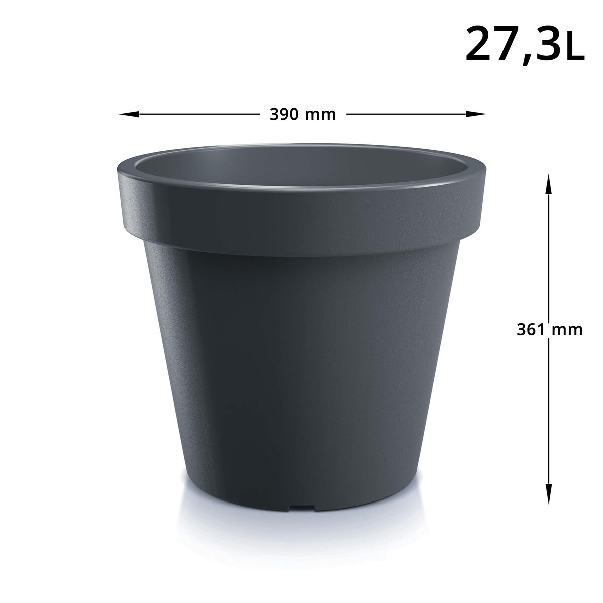 Donica Ogrodowa Okrągła Doniczka Na Taras 39 Cm