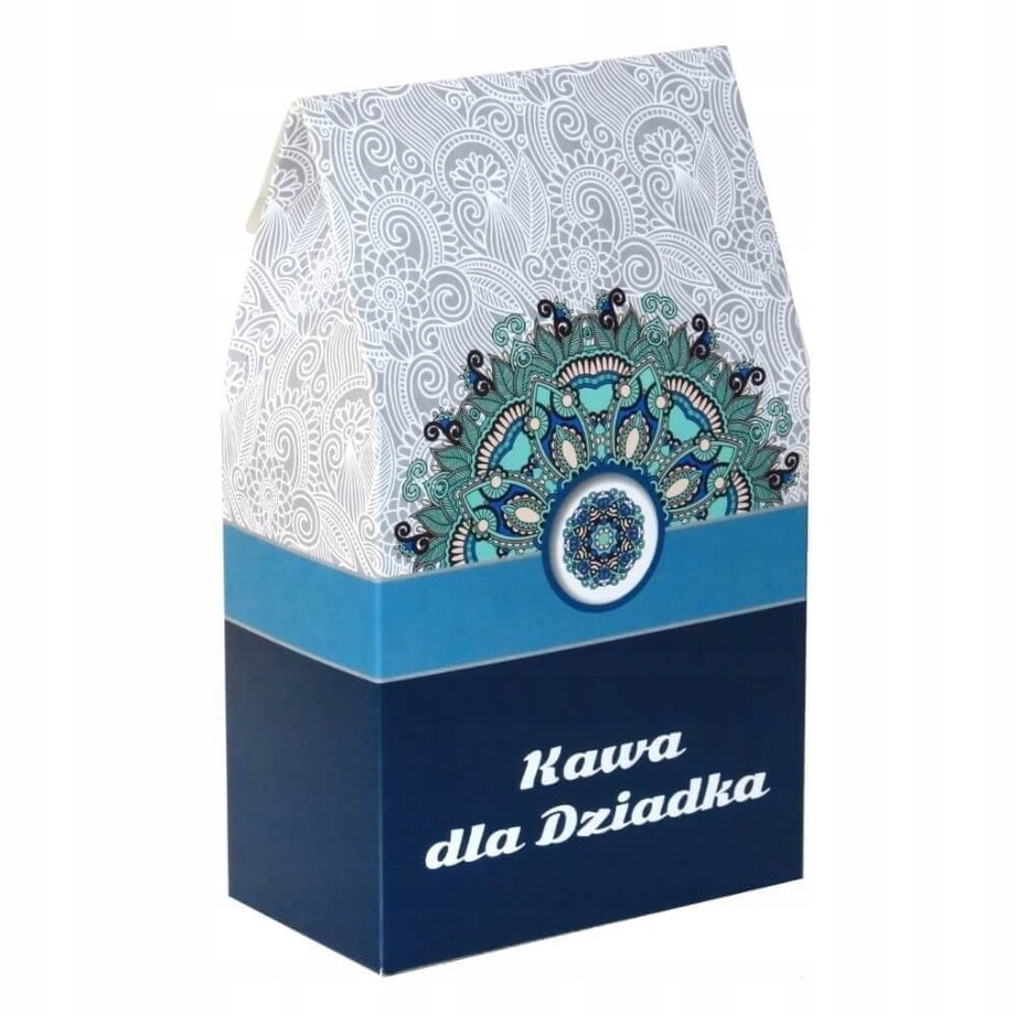 GOTOWY ZESTAW PREZENTOWY UPOMINKOWY DLA DZIADKA - BOX Z KAWAMI SMAKOWYMI I HERBATAMI SYPANYMI - UPOMINEK PREZENT NA DZIEŃ DZIADKA 60 70 80 90 URODZINY