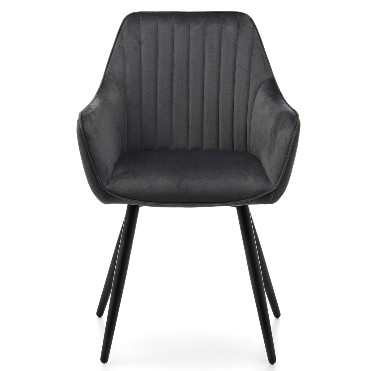 Krzesło tapicerowane pikowane welurowe do salonu jadalni nowoczesne PASSO szare