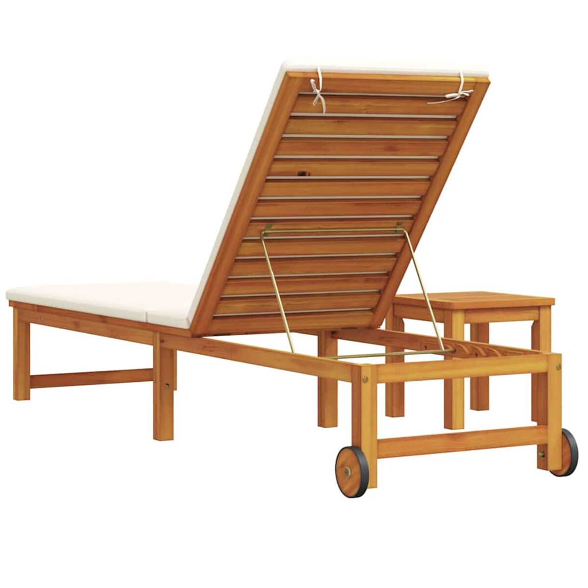 vidaXL Leżak 1-osoba 2 pcs Brązowy 35 x 35 x 34cm Lite drewno akacjowe