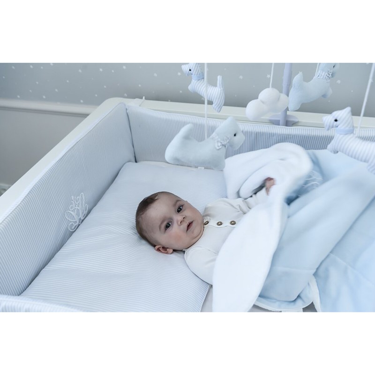 Kocyk pluszowy błękitny