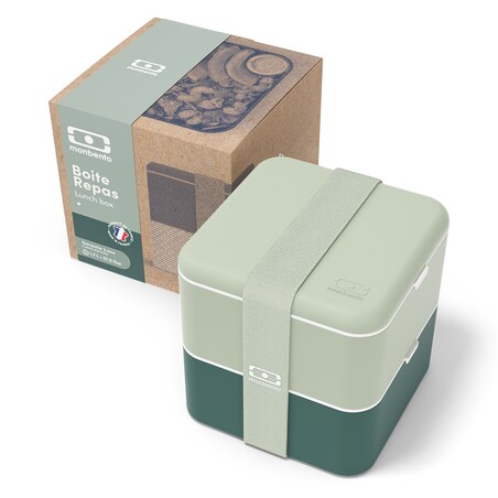 Lunchbox Natural Green Bento Square, 1700 ml, Monbento