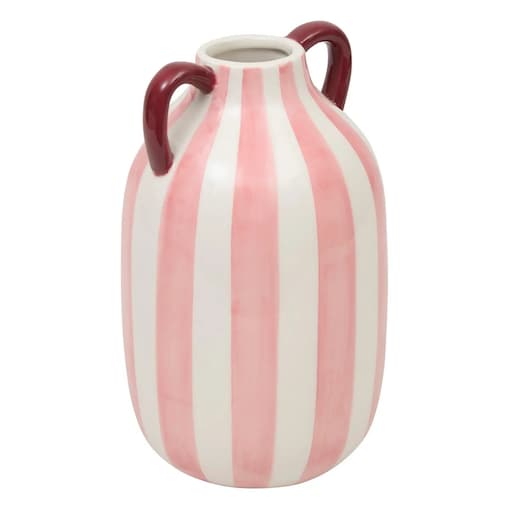 Komplet dwóch wazonów ceramicznych w paski Cheri 20 cm