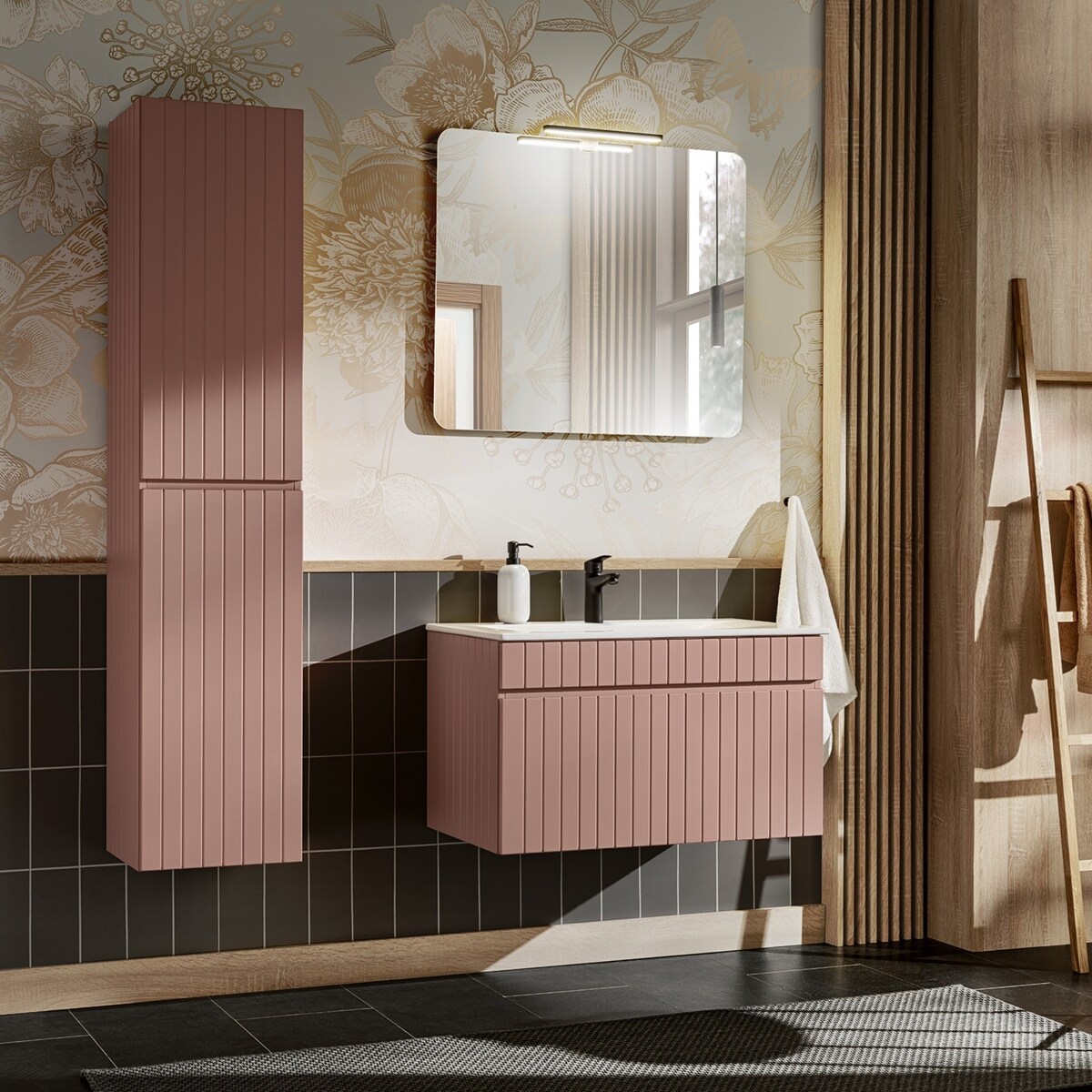 Szafka łazienkowa słupek Vintage Rose