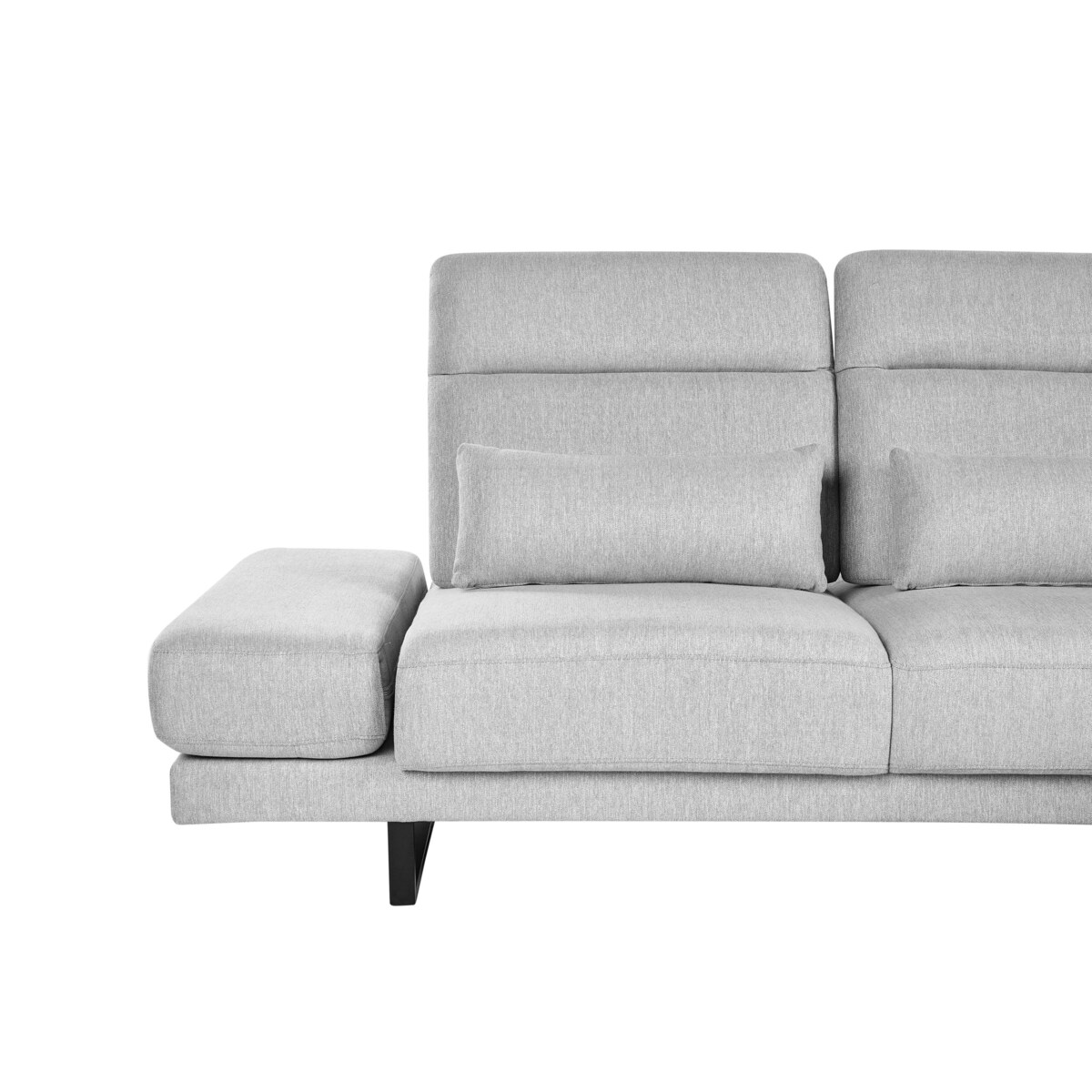 Narożnik IKAST Jasnoszary dla 4 osób Lewostronny