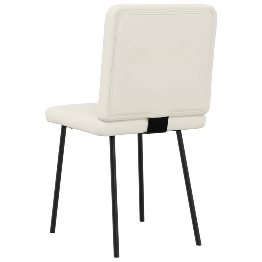 vidaXL Krzesła stołowe, 6 szt., kremowe, obite aksamitem