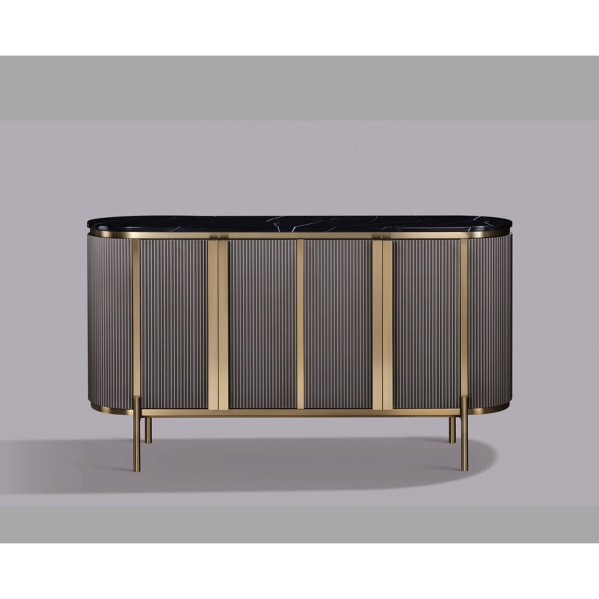 Komoda złota grafitowa Omega Glamour Premium 160x40x90