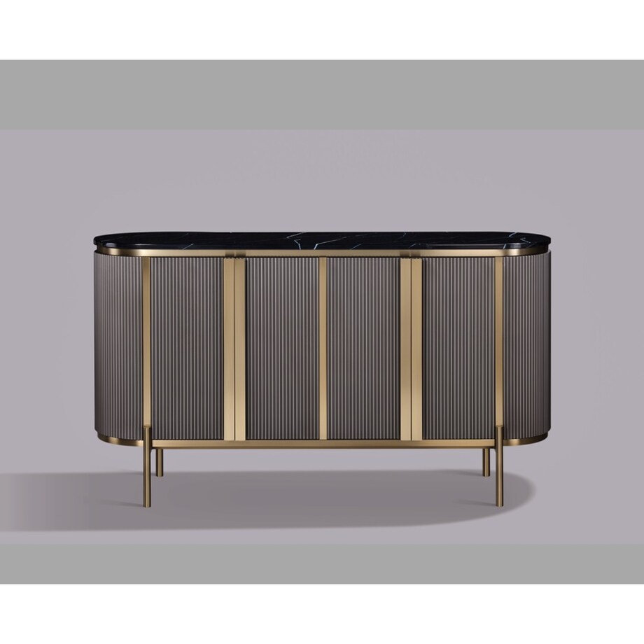 Komoda złota grafitowa Omega Glamour Premium 160x40x90