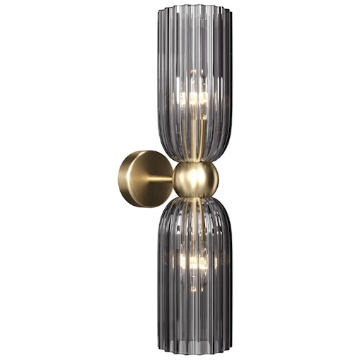 Stylowy kinkiet podwójny Antic MOD302WL-02GR szary złoty