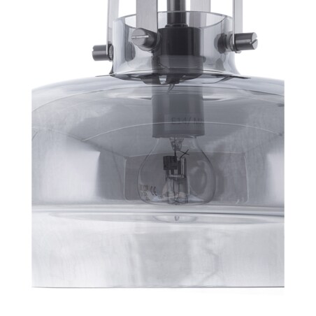 Lampa wisząca szklana szara WILTZ