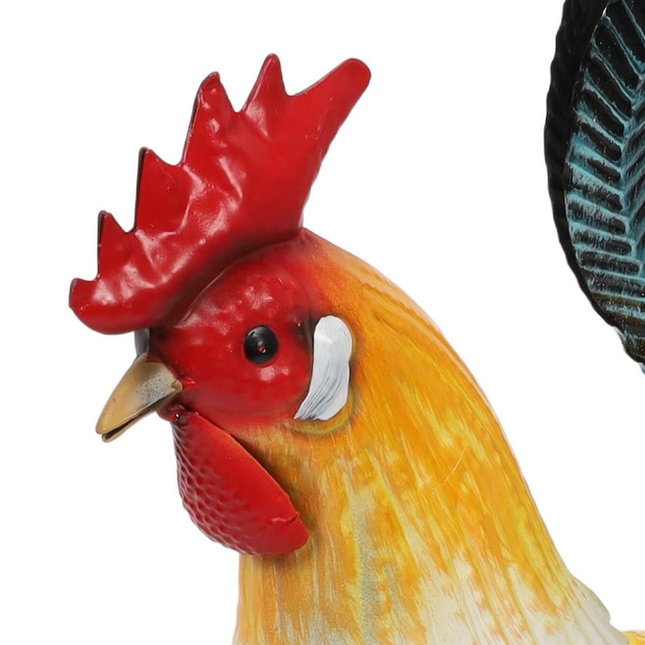 Metalowa figurka ogrodowa kogut, 40 cm