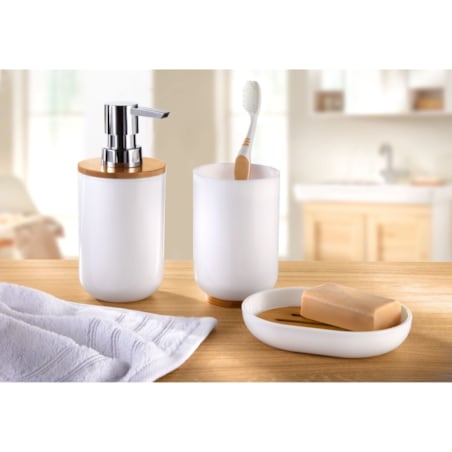 Kleine Wolke Timber Szczotka WC ze stojakiem biały